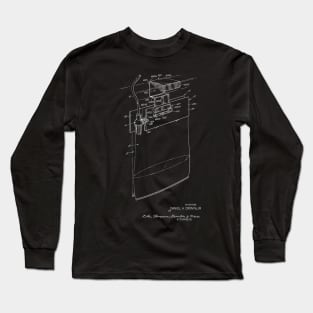 Urinary Drainage System Vintage Patent Hand Drawing Long Sleeve T-Shirt